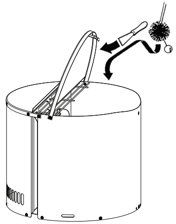 Chimney sweep can access chimney flue through Draftbooster
